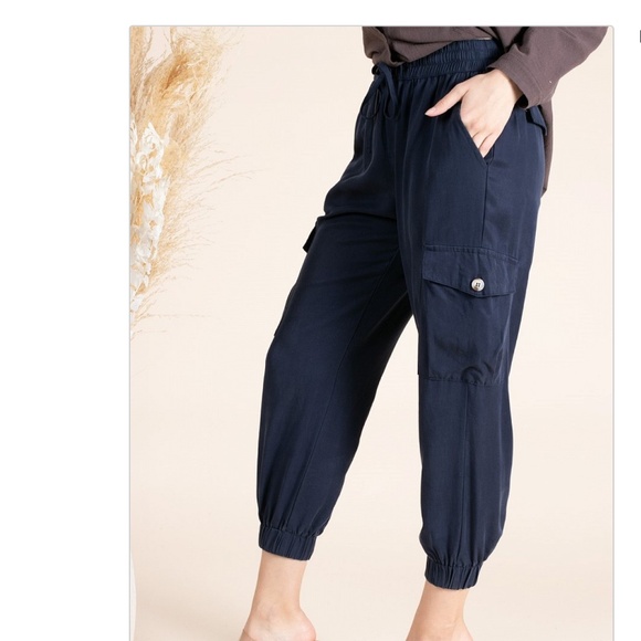 Blue Velvet “ Brockton “ Blue Velvet 100% Tencel Cargo Jogger SR6 - Picture 2 of 5